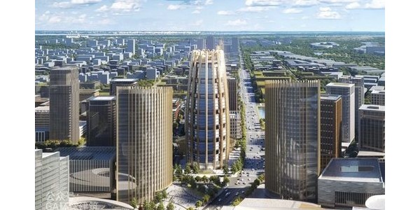 SOM新作：雄安未來地標(biāo)“中國中化總部”，設(shè)計(jì)取意“金蘆葦”