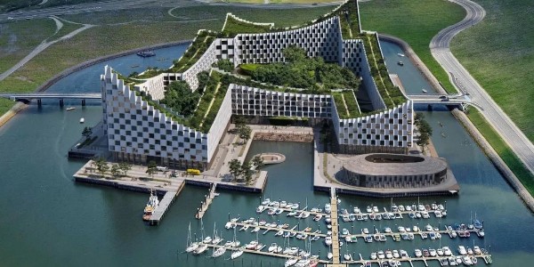 BIG新作 | 丹麥“生態(tài)島”，1000米綠色走廊打造屋頂花園
