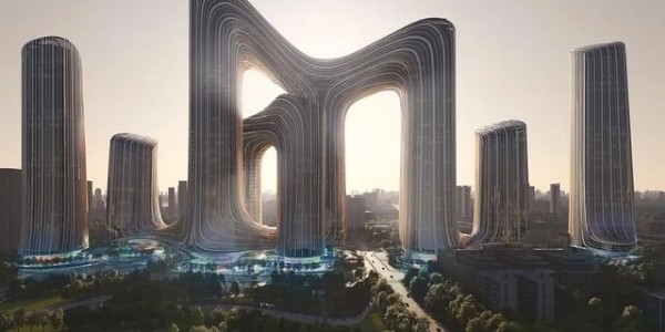 扎哈事務(wù)所垂直都市項目｜武漢華中科學(xué)生態(tài)城，建筑呈現(xiàn)“山水湖城”形態(tài)